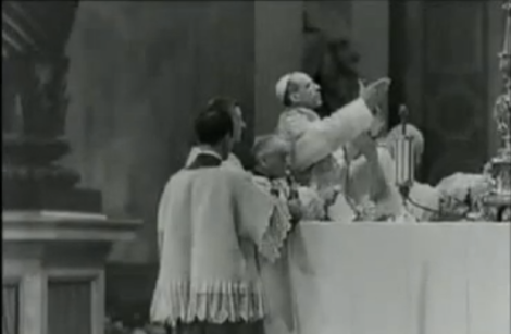 Pope Pius XII Celebrating Mass at St Peter's Basilica in 1942